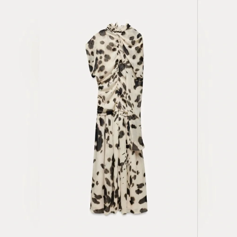 ZARA ANIMAL PRINT VOLUMINOUS DRESS ZW COLLECTION - Picture 12 of 12